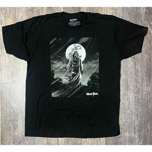 Ghostface Graphic T Shirt Black Horror Movie Tee Size XL Scream Moon Print